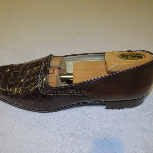 Mauri Brown Alligator Broguing Spectator Loafer Flats 9.5 M main image 8